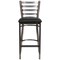 Emma and Oliver Clear Coated Ladder Back Metal Restaurant Dining Barstool